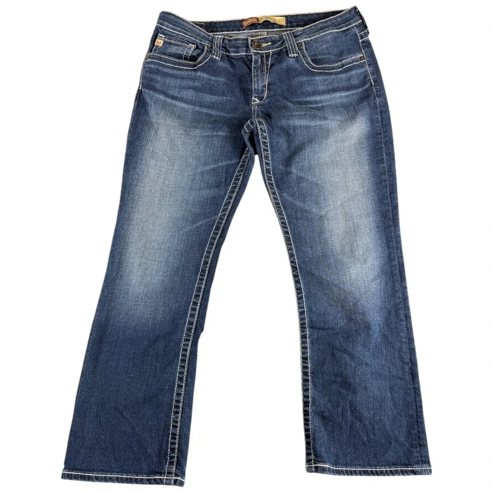 Big Star Remy Jeans Women's 32 Blue Low Rise Bootcut Y2K Western Cowboy Workwear